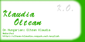 klaudia oltean business card